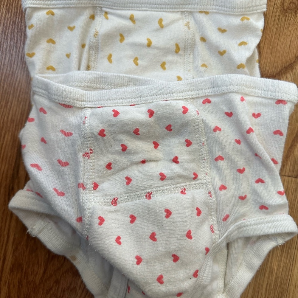 2 pairs of organic cotton training underwear 2-3 years. Girl. Baby gap.